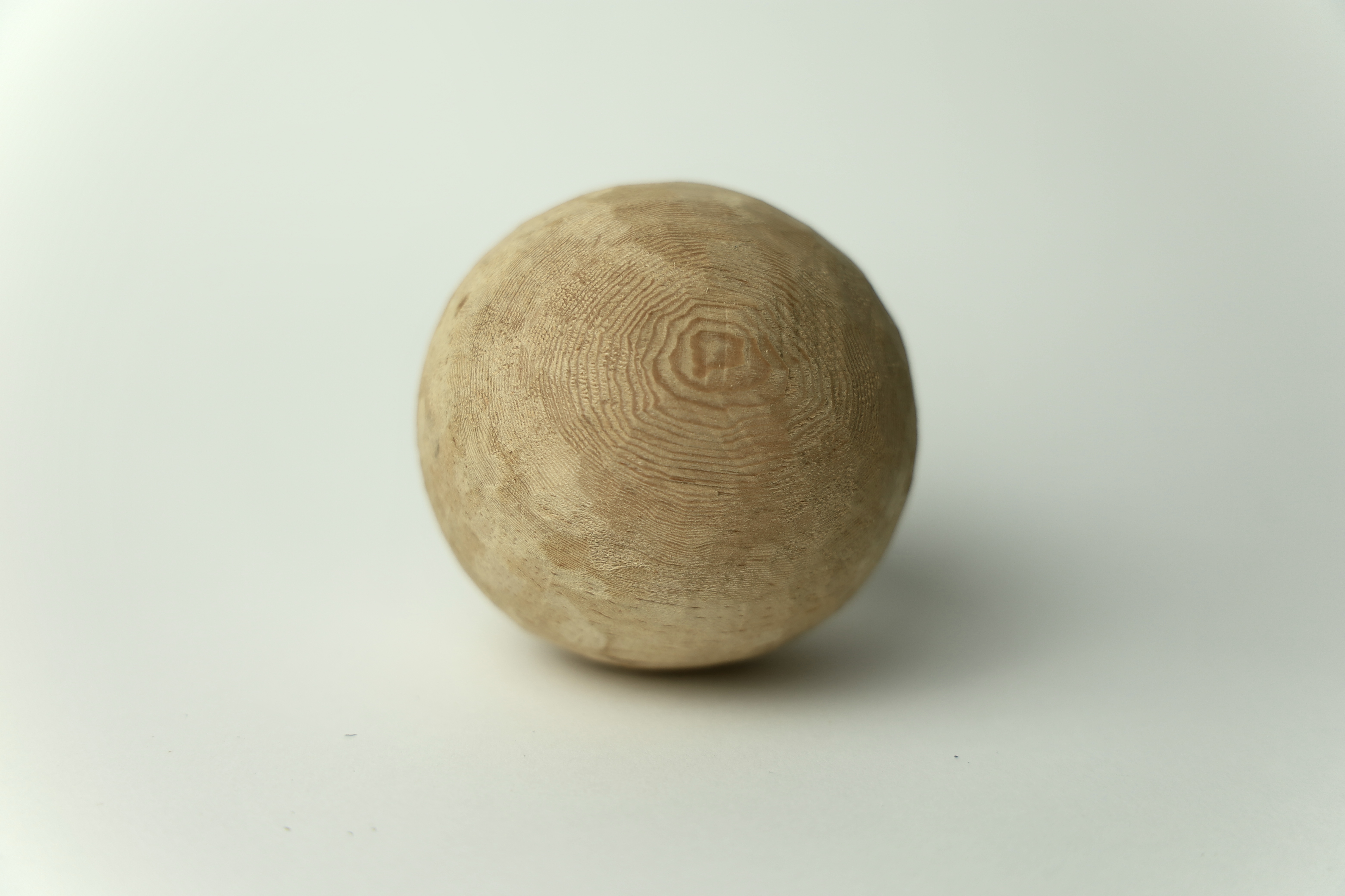 Inner Spheres [detail] (2026) Walnut, 10 cm diameter